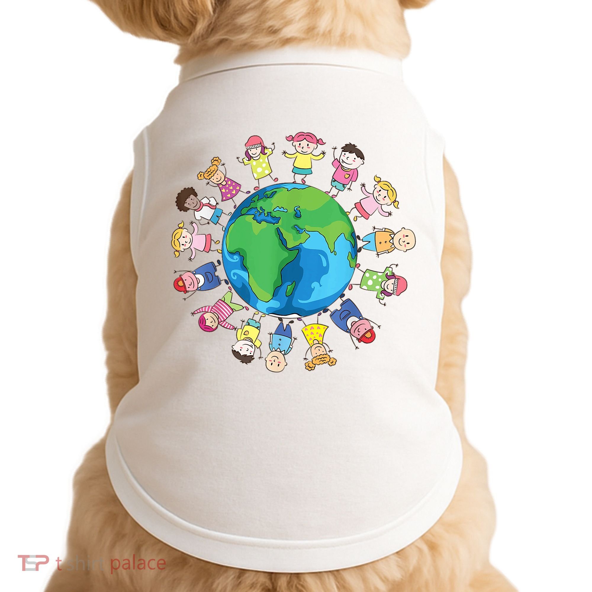 Happy Earth Day Children Around The World Doggie Tank