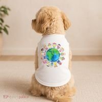 Happy Earth Day Children Around The World Doggie Tank thumb 2