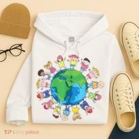 Happy Earth Day Children Around The World Hoodie thumb 4