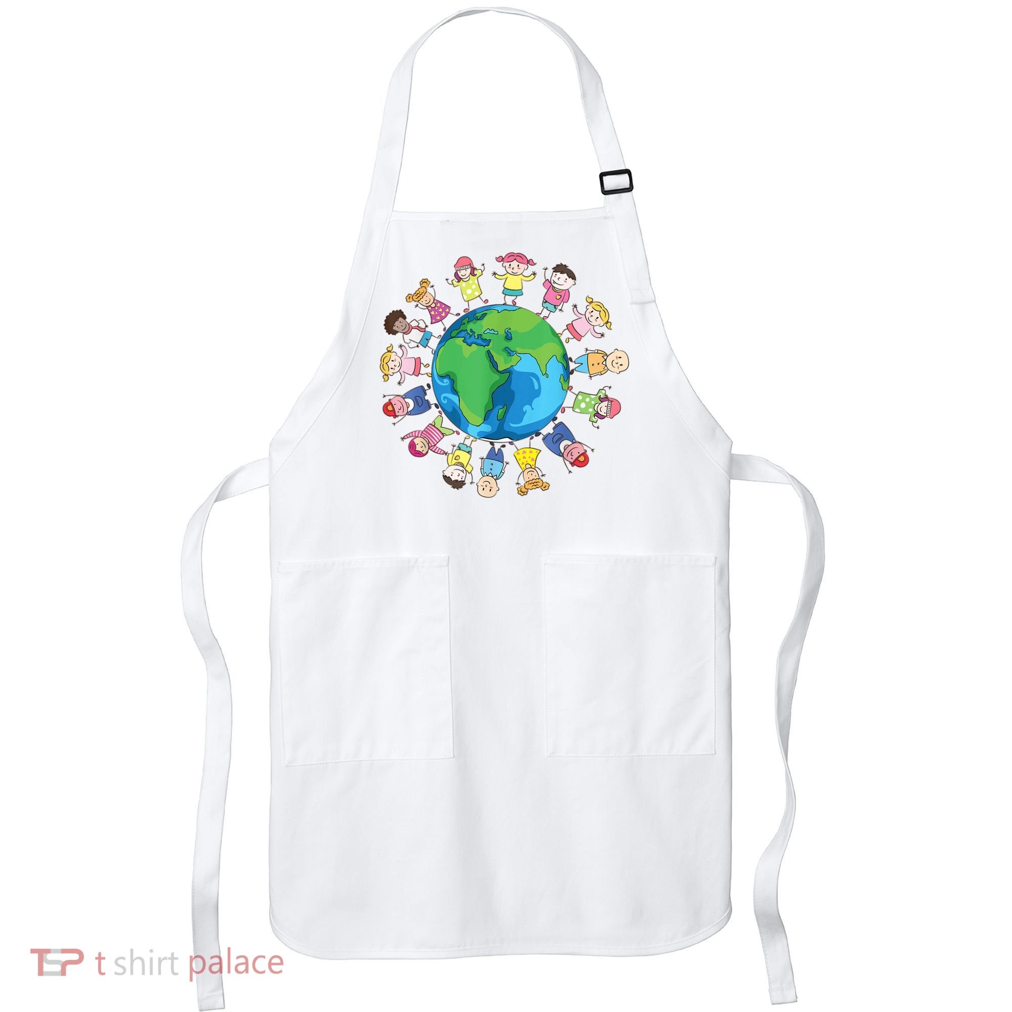 Happy Earth Day Children Around The World Apron