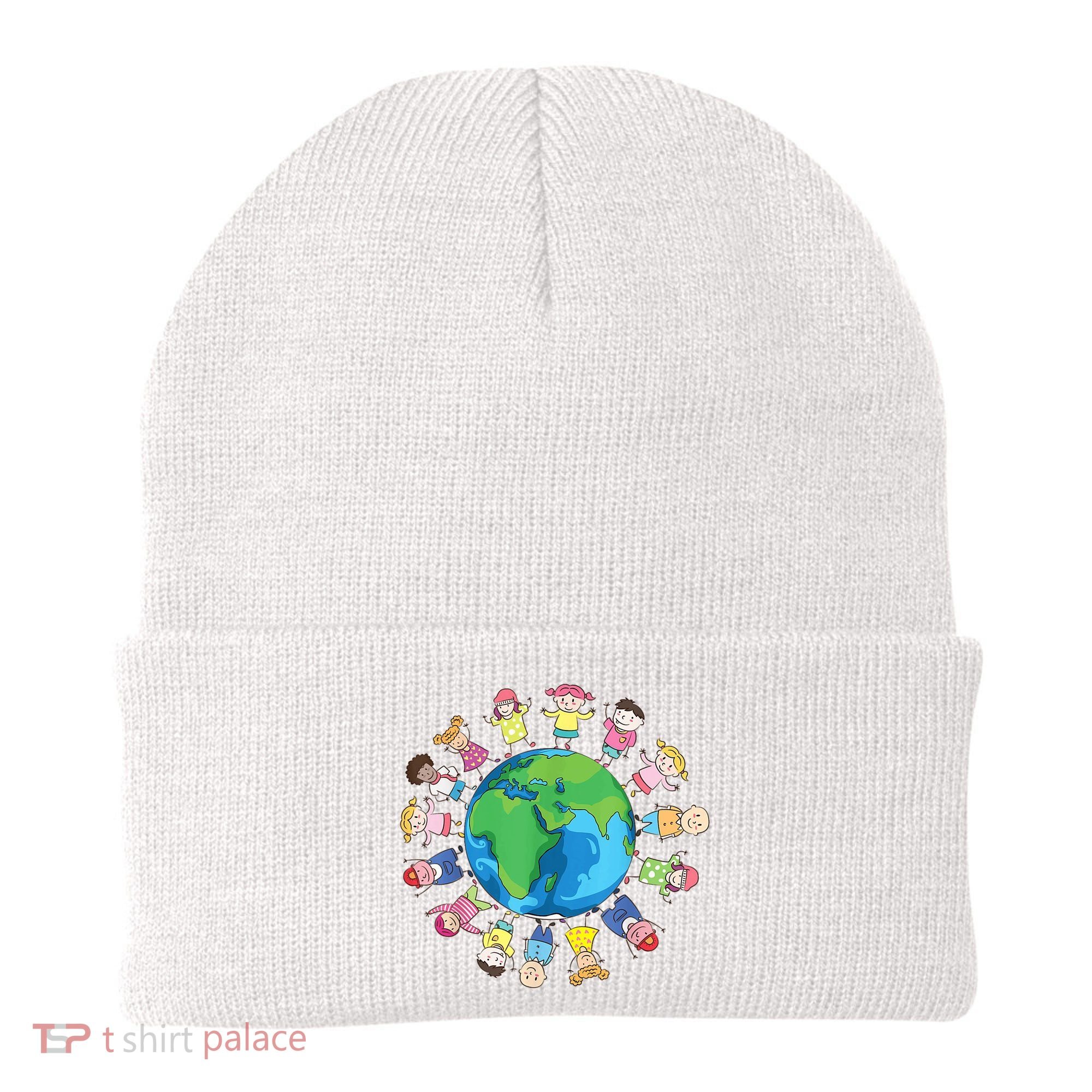 Happy Earth Day Children Around The World Beanie