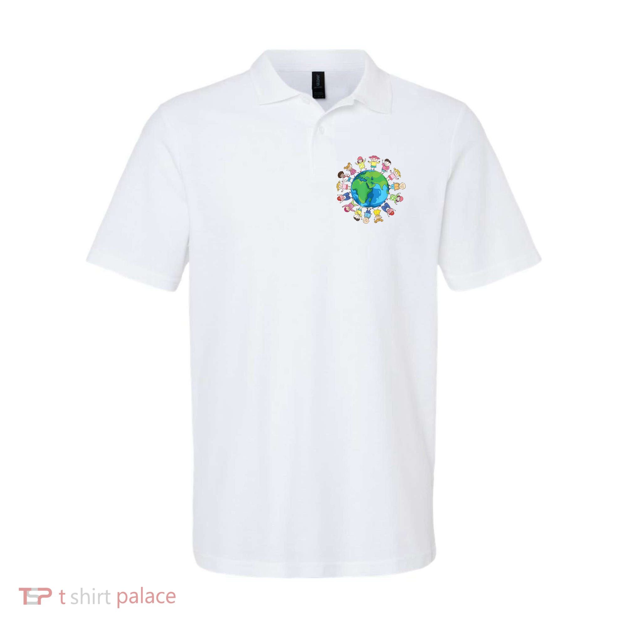 Happy Earth Day Children Around The World Polo