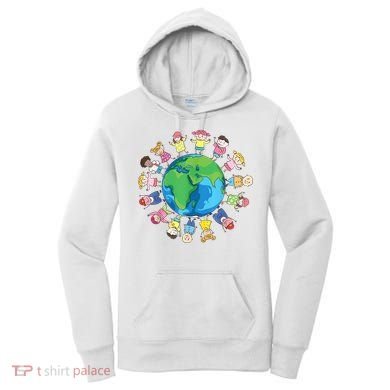 Happy Earth Day Children Around The World Women's Hoodie
