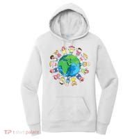 Happy Earth Day Children Around The World Women's Hoodie thumb 0