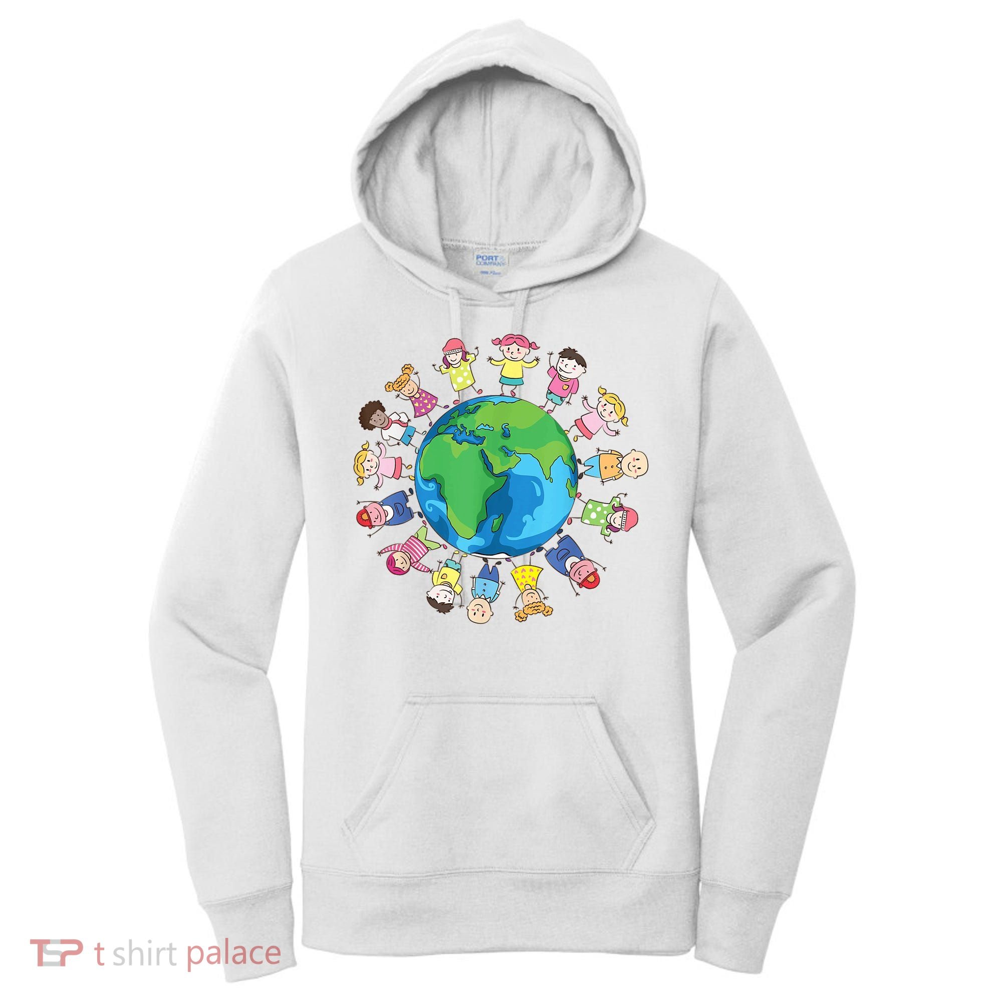 Happy Earth Day Children Around The World Women's Hoodie