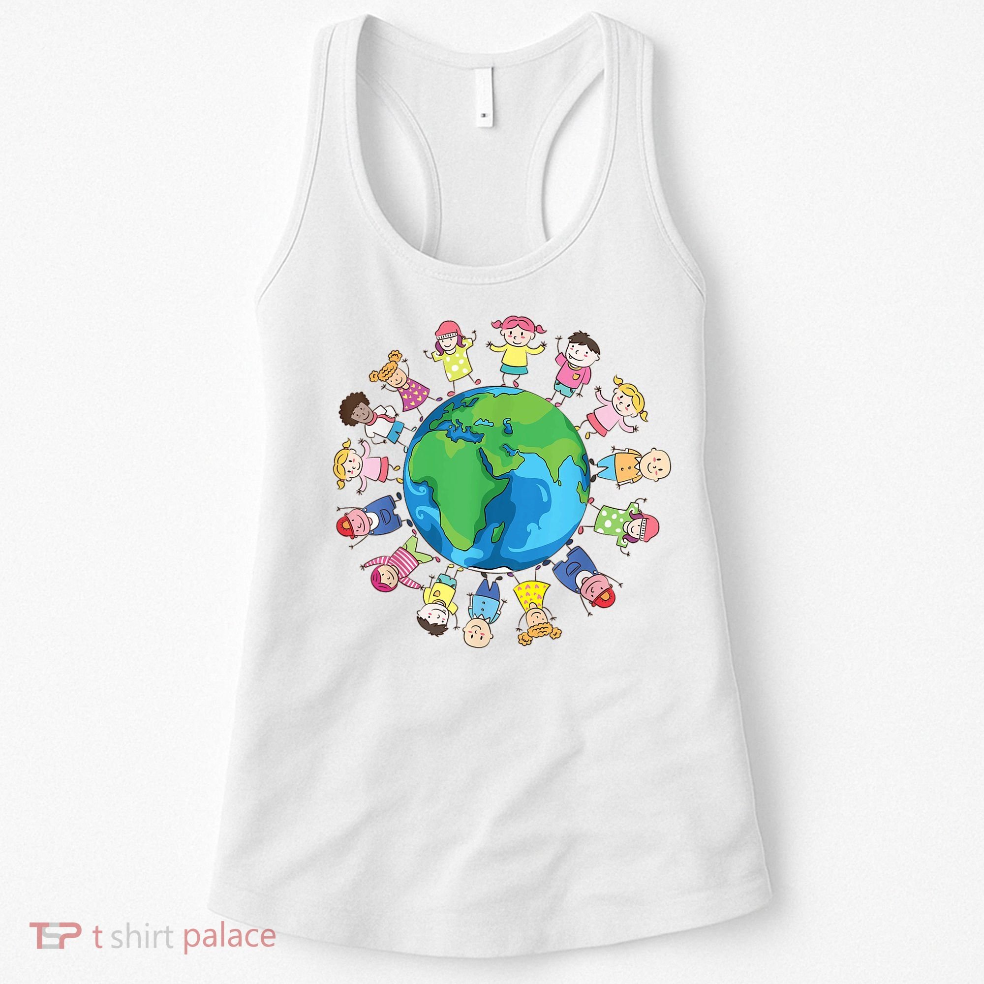 Happy Earth Day Children Around The World Women's Tank Top