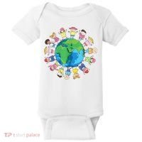 Happy Earth Day Children Around The World Baby Bodysuit thumb 0