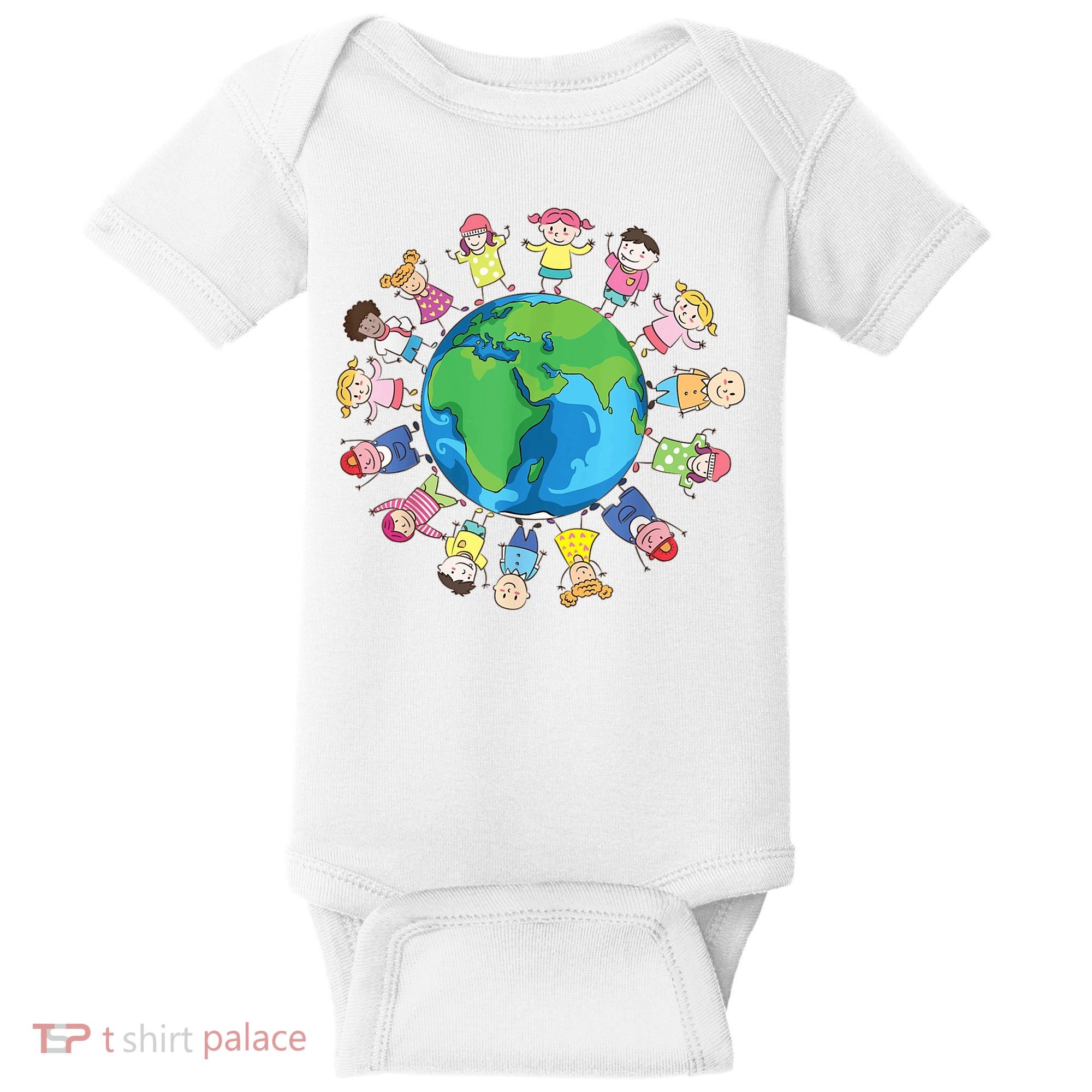 Happy Earth Day Children Around The World Baby Bodysuit