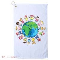 Happy Earth Day Children Around The World Golf Towel thumb 0