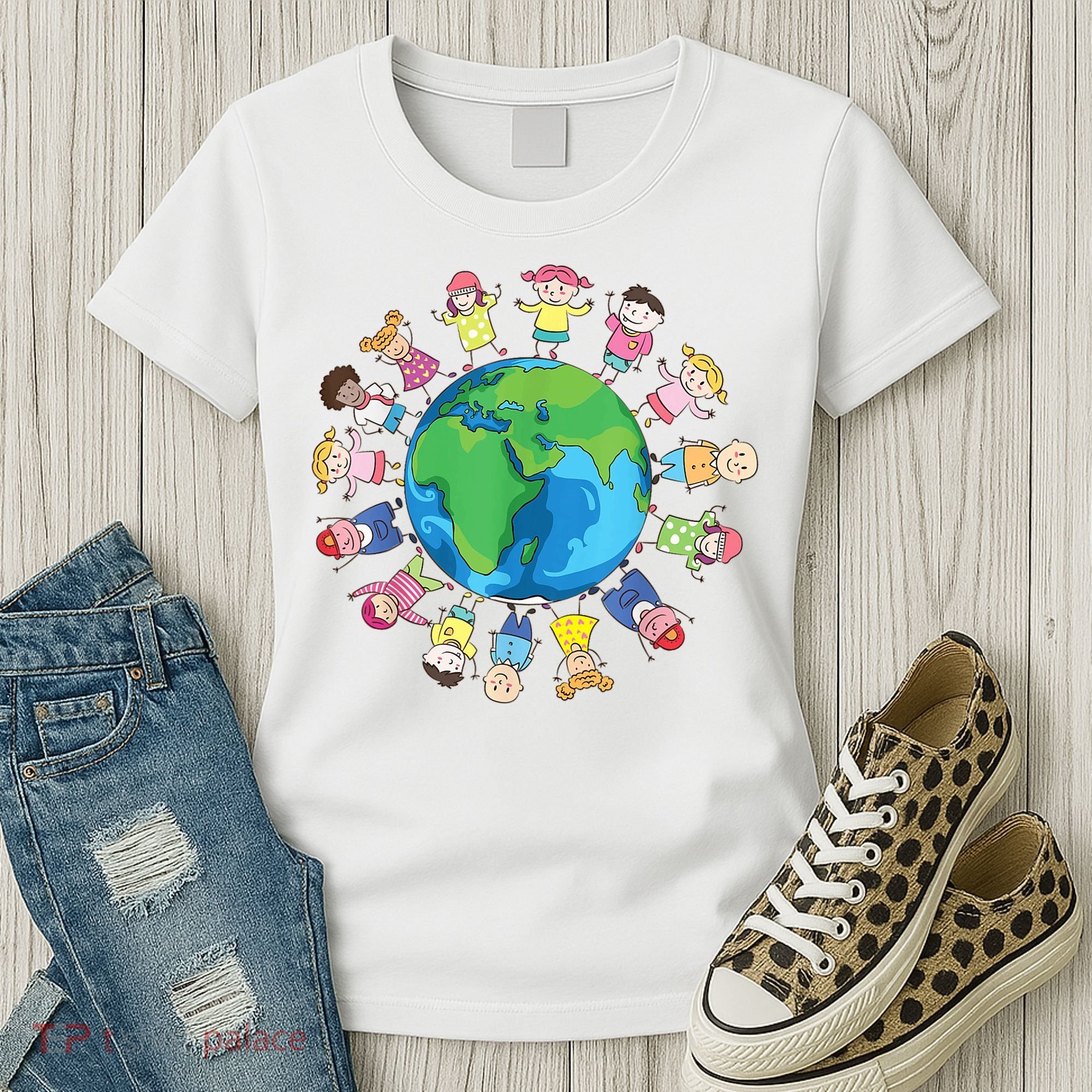Happy Earth Day Children Around The World Women's T-Shirt