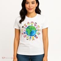 Happy Earth Day Children Around The World Women's T-Shirt thumb 4