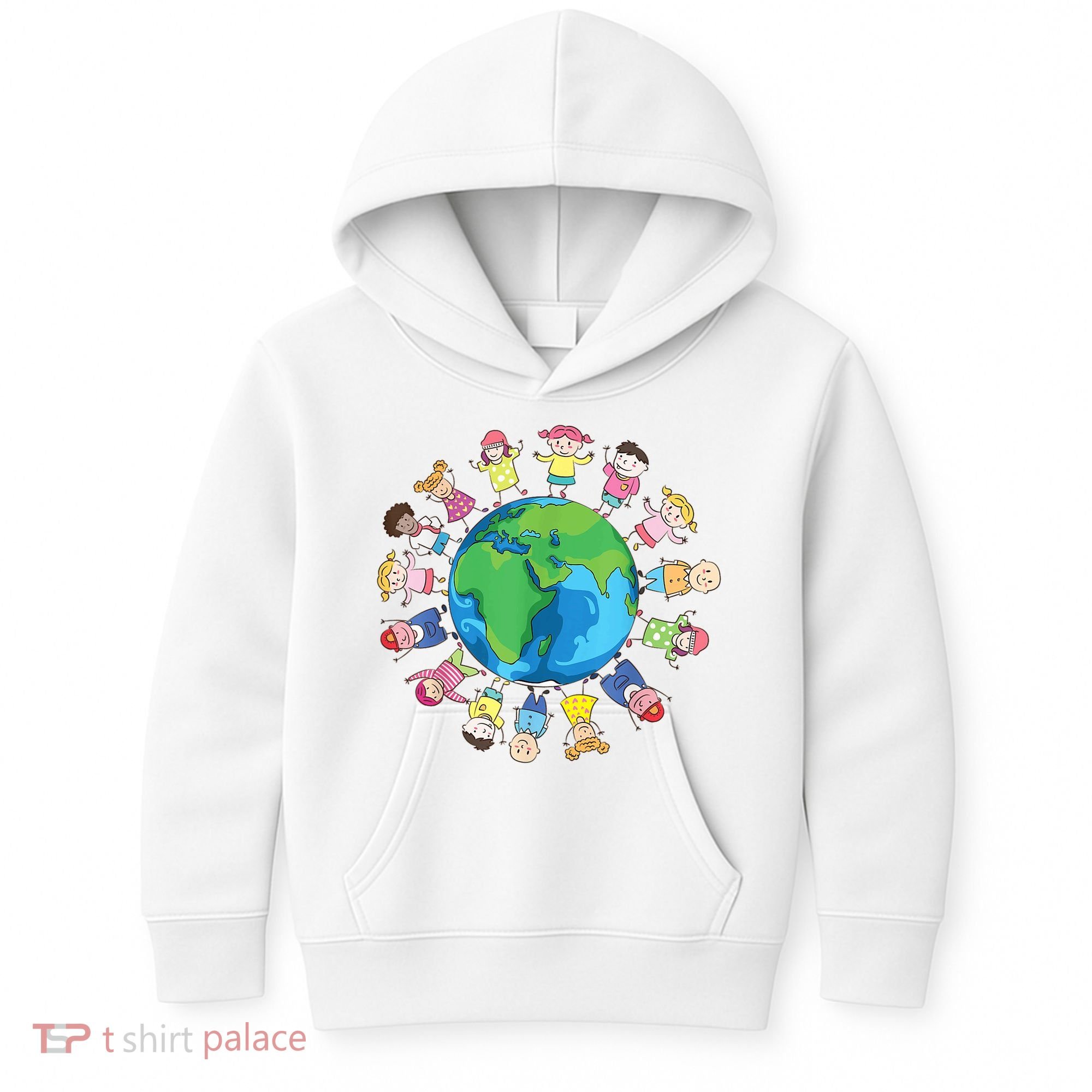 Happy Earth Day Children Around The World Kids Hoodie