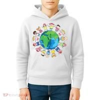 Happy Earth Day Children Around The World Kids Hoodie thumb 4