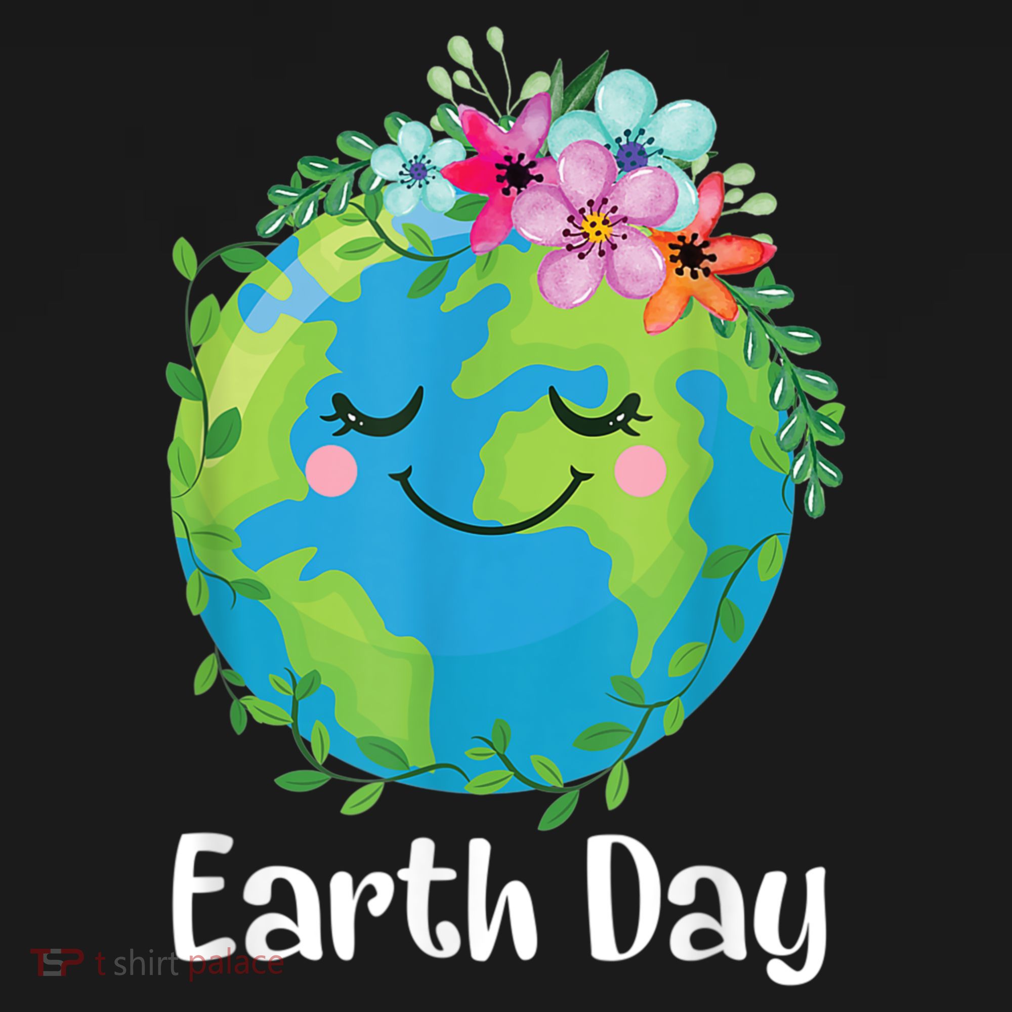 Happy Earth Day Cute Earth With Floral Earth Day Women's Hoodie