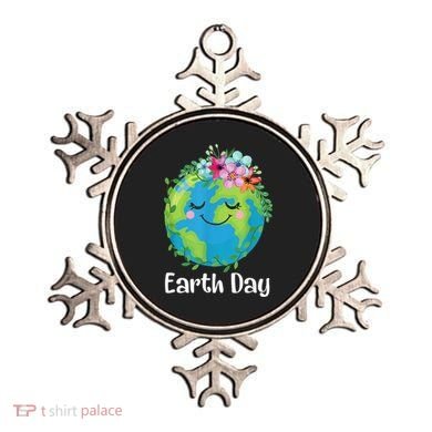 Happy Earth Day Cute Earth With Floral Earth Day Ornament