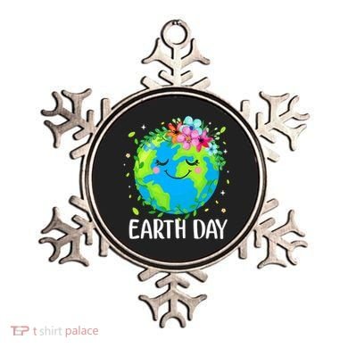 Happy Earth Day Cute Earth With Floral Earth Day Ornament