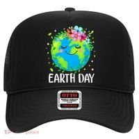 Happy Earth Day Cute Earth With Floral Earth Day Hat thumb 0