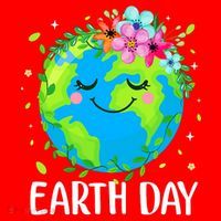 Happy Earth Day Cute Earth With Floral Earth Day Santa Hat thumb 1