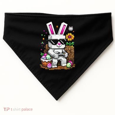 Happy Easter Day Bunny Egg Video Game Gamer USA-Made Doggie Bandana