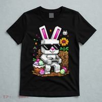 Happy Easter Day Bunny Egg Video Game Gamer T-Shirt thumb 5