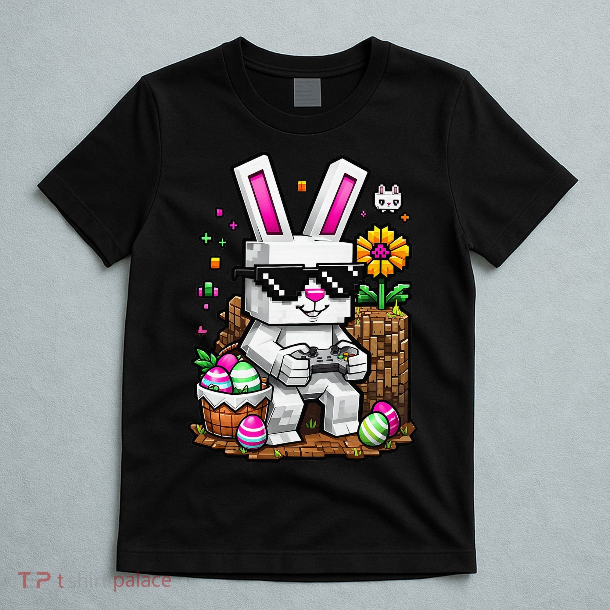 Happy Easter Day Bunny Egg Video Game Gamer T-Shirt
