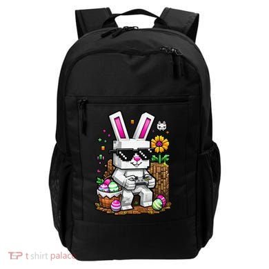 Happy Easter Day Bunny Egg Video Game Gamer Backpack