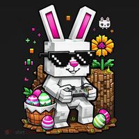 Happy Easter Day Bunny Egg Video Game Gamer Backpack thumb 2