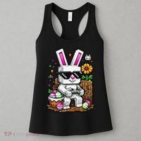Happy Easter Day Bunny Egg Video Game Gamer Women's Tank Top thumb 3