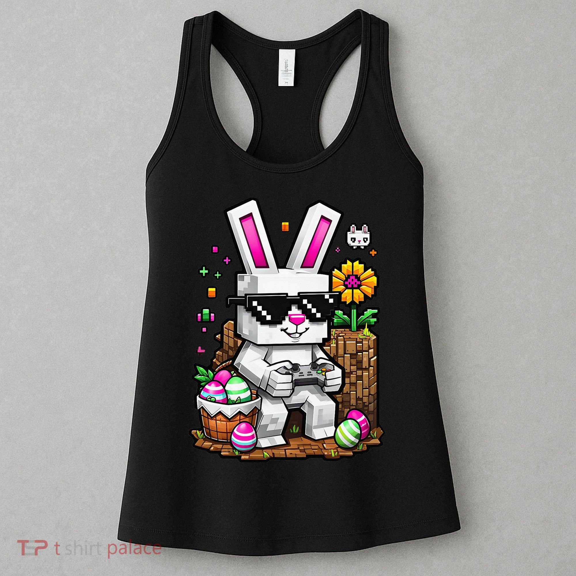 Happy Easter Day Bunny Egg Video Game Gamer Women's Tank Top