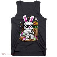 Happy Easter Day Bunny Egg Video Game Gamer Tank Top thumb 0