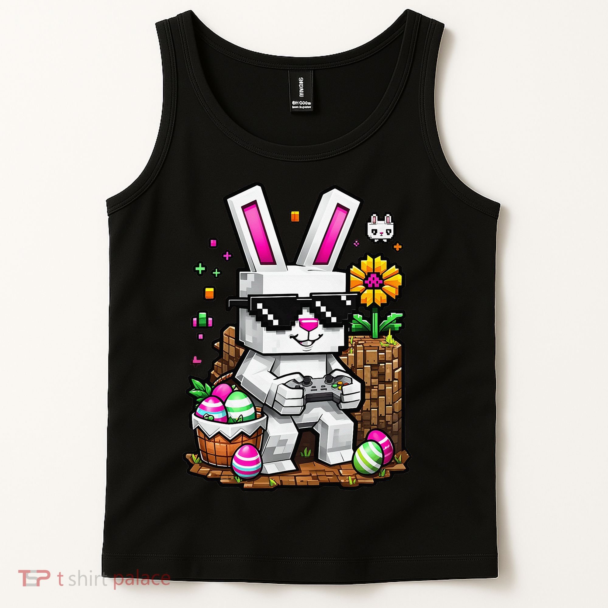 Happy Easter Day Bunny Egg Video Game Gamer Tank Top