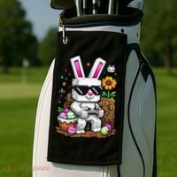 Happy Easter Day Bunny Egg Video Game Gamer Golf Towel thumb 2