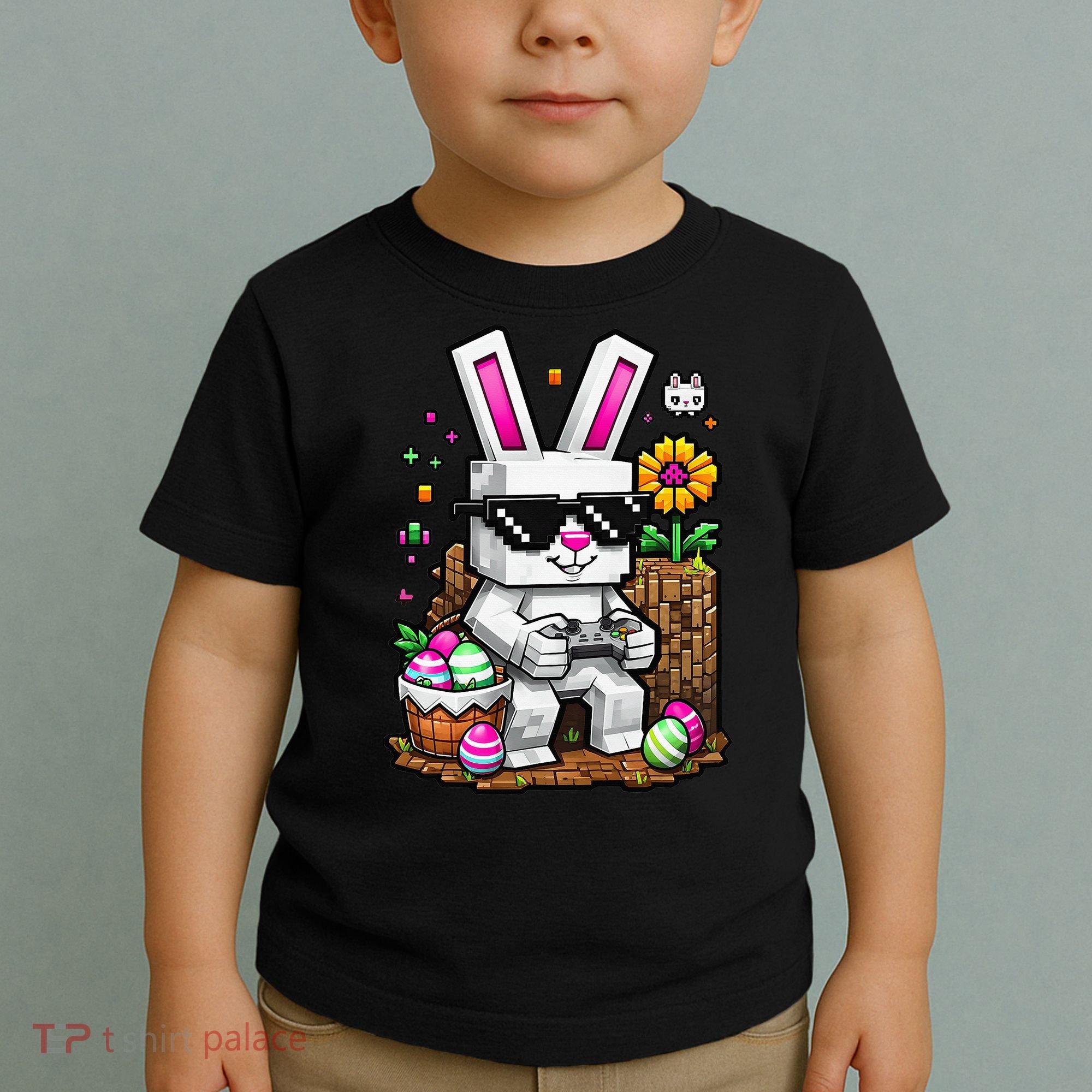 Happy Easter Day Bunny Egg Video Game Gamer Toddler T-Shirt