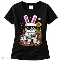 Happy Easter Day Bunny Egg Video Game Gamer Women's T-Shirt thumb 0
