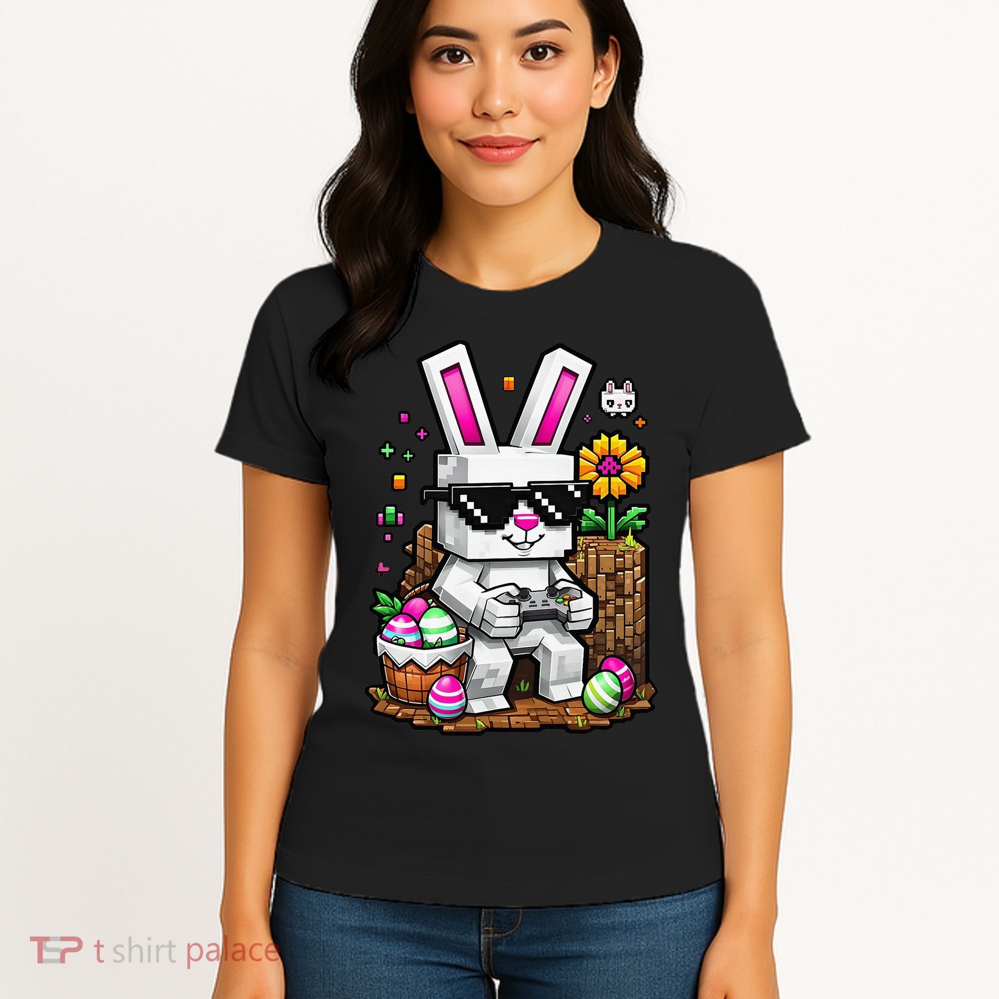 Happy Easter Day Bunny Egg Video Game Gamer Women's T-Shirt