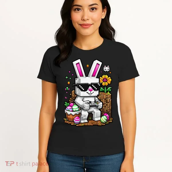 Happy Easter Day Bunny Egg Video Game Gamer Women's T-Shirt