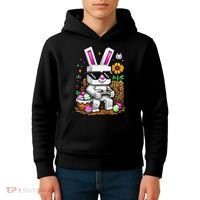 Happy Easter Day Bunny Egg Video Game Gamer Kids Hoodie thumb 4
