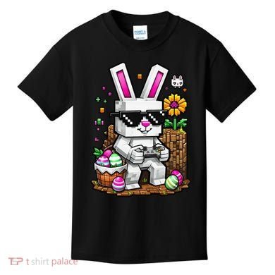 Happy Easter Day Bunny Egg Video Game Gamer Kids T-Shirt