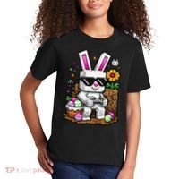 Happy Easter Day Bunny Egg Video Game Gamer Kids T-Shirt thumb 2