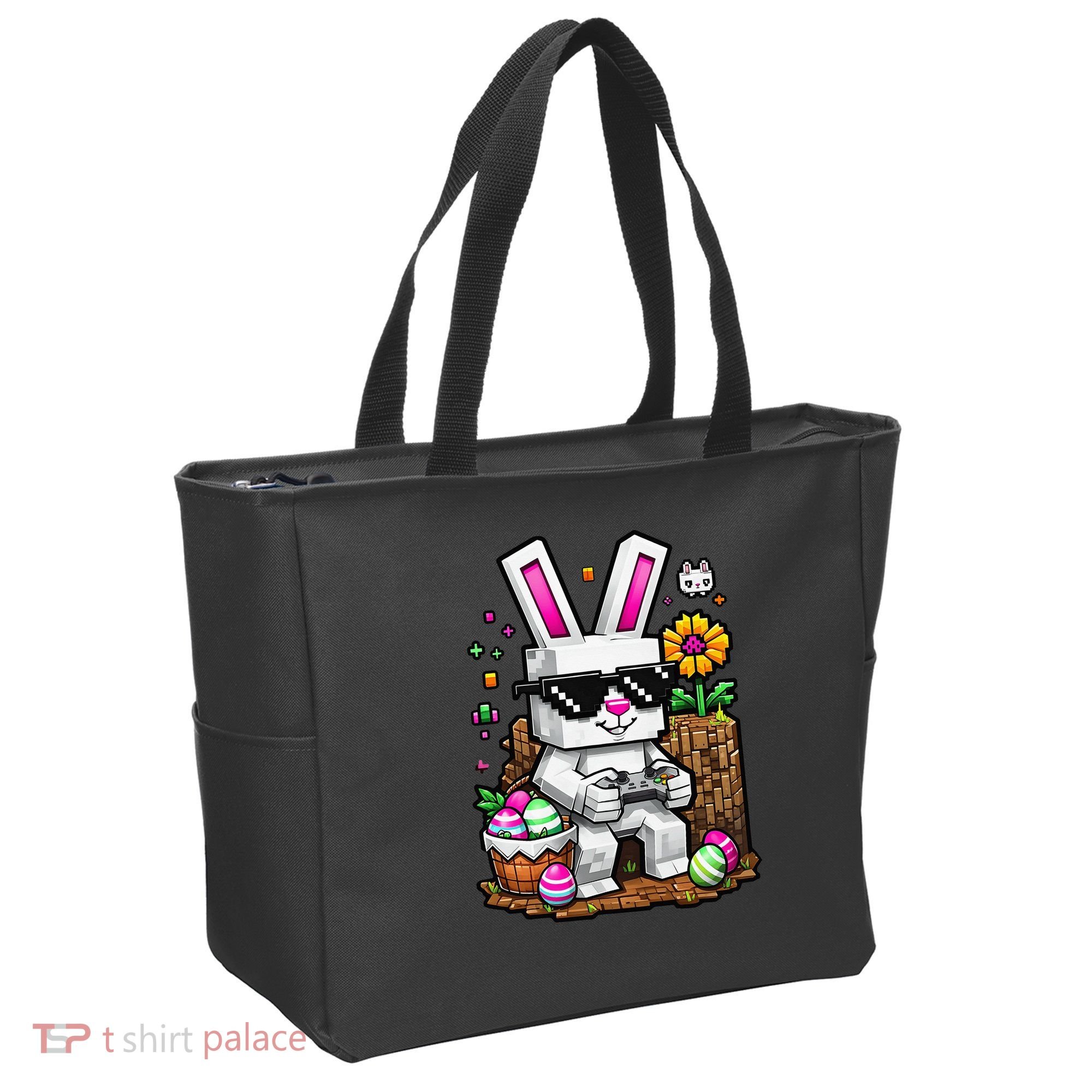 Happy Easter Day Bunny Egg Video Game Gamer Tote Bag