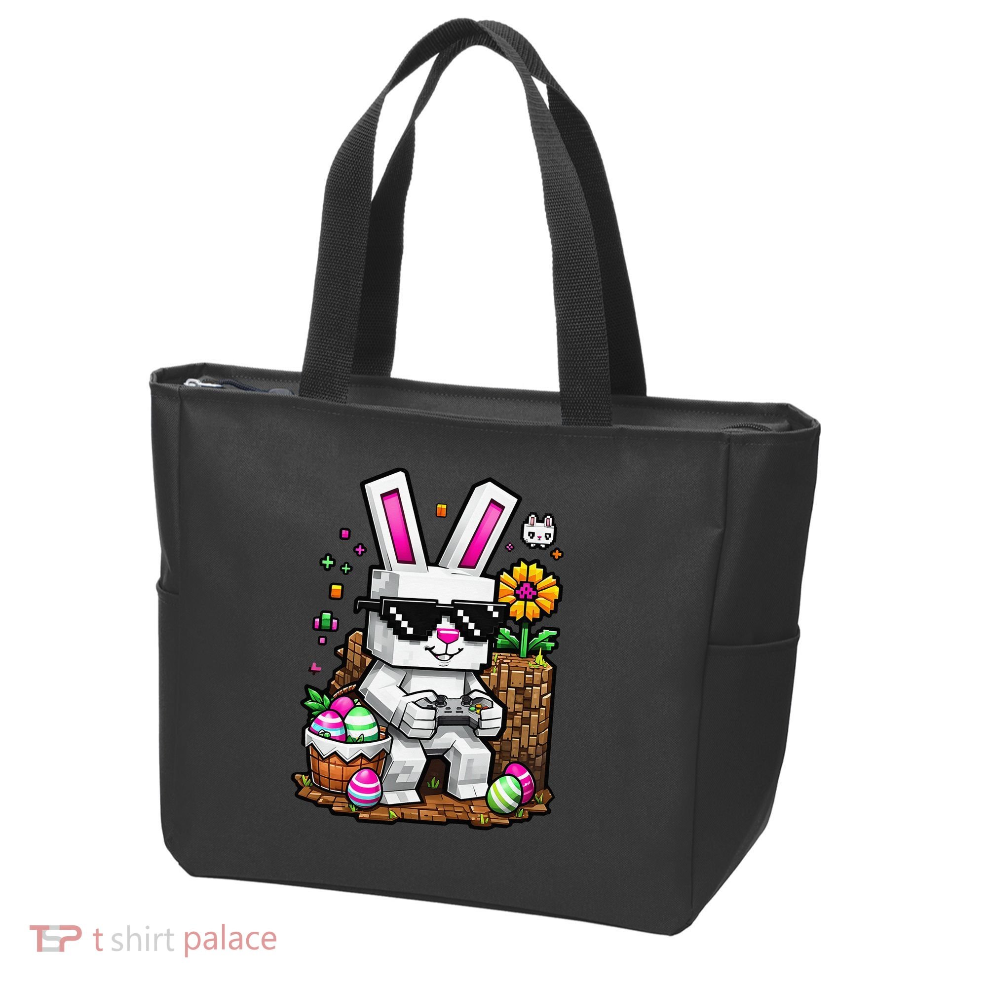Happy Easter Day Bunny Egg Video Game Gamer Tote Bag