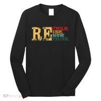 Happy Earth Day Recycle Reuse Renew Rethink Earth Day Retro Long Sleeve Shirt thumb 0