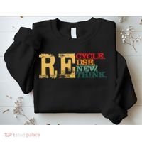 Happy Earth Day Recycle Reuse Renew Rethink Earth Day Retro Sweatshirt thumb 2