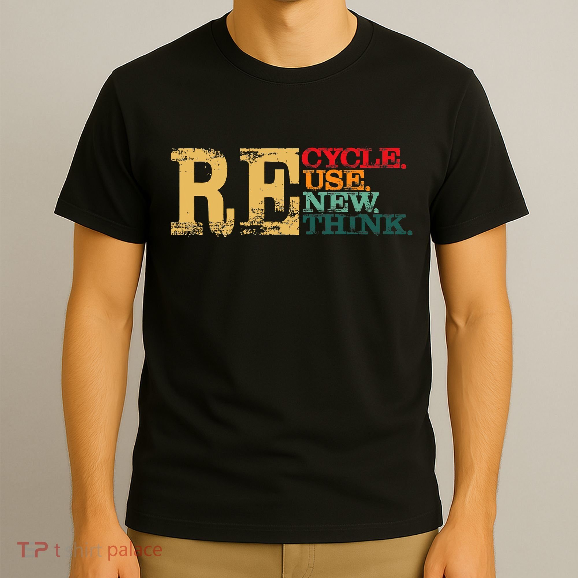 Happy Earth Day Recycle Reuse Renew Rethink Earth Day Retro T-Shirt