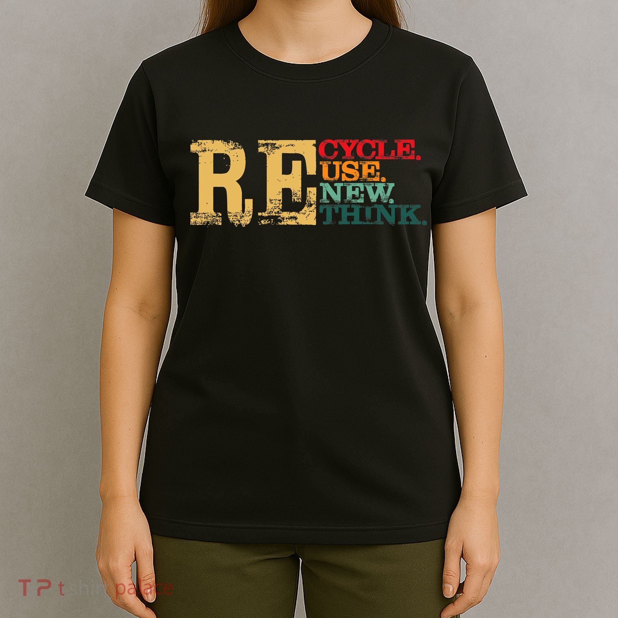 Happy Earth Day Recycle Reuse Renew Rethink Earth Day Retro T-Shirt