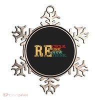 Happy Earth Day Recycle Reuse Renew Rethink Earth Day Retro Ornament thumb 0