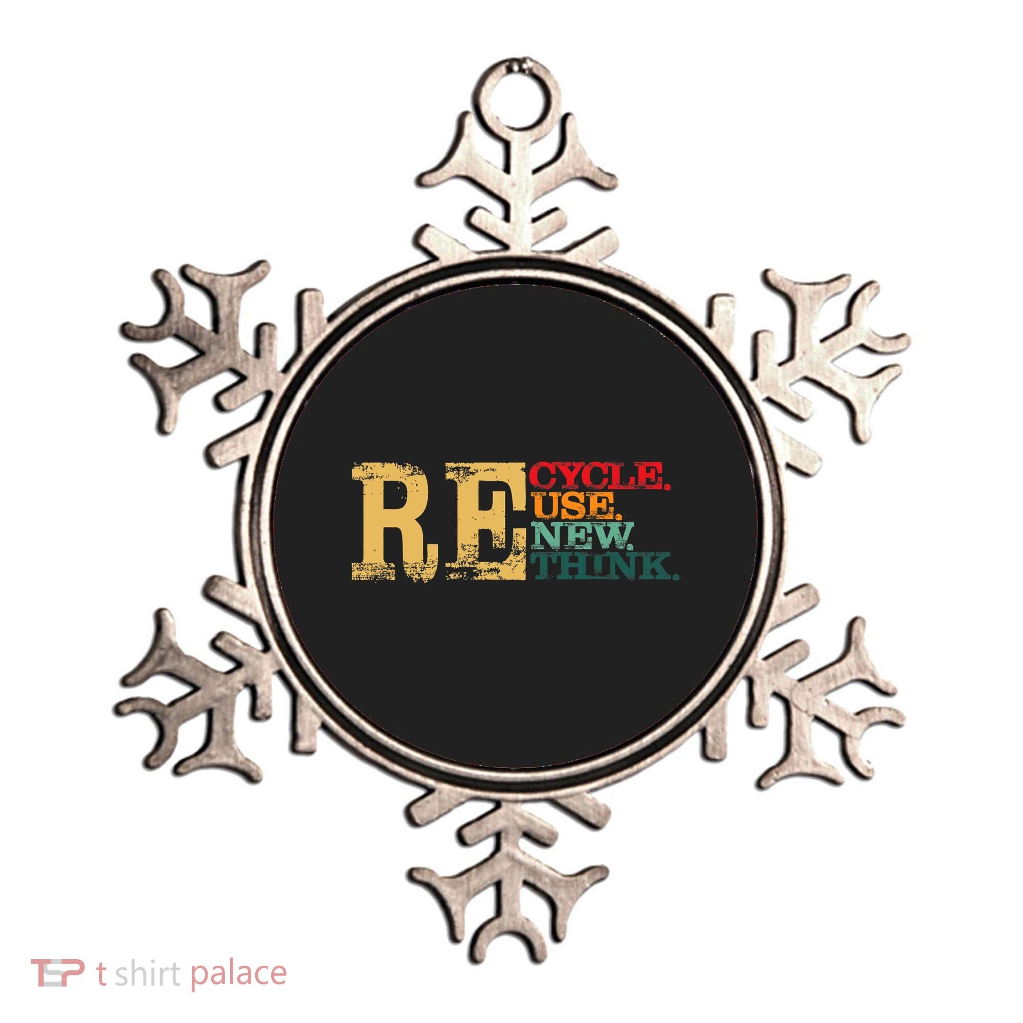 Happy Earth Day Recycle Reuse Renew Rethink Earth Day Retro Ornament