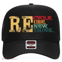 Happy Earth Day Recycle Reuse Renew Rethink Earth Day Retro Hat thumb 0
