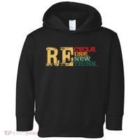Happy Earth Day Recycle Reuse Renew Rethink Earth Day Retro Toddler Hoodie thumb 0