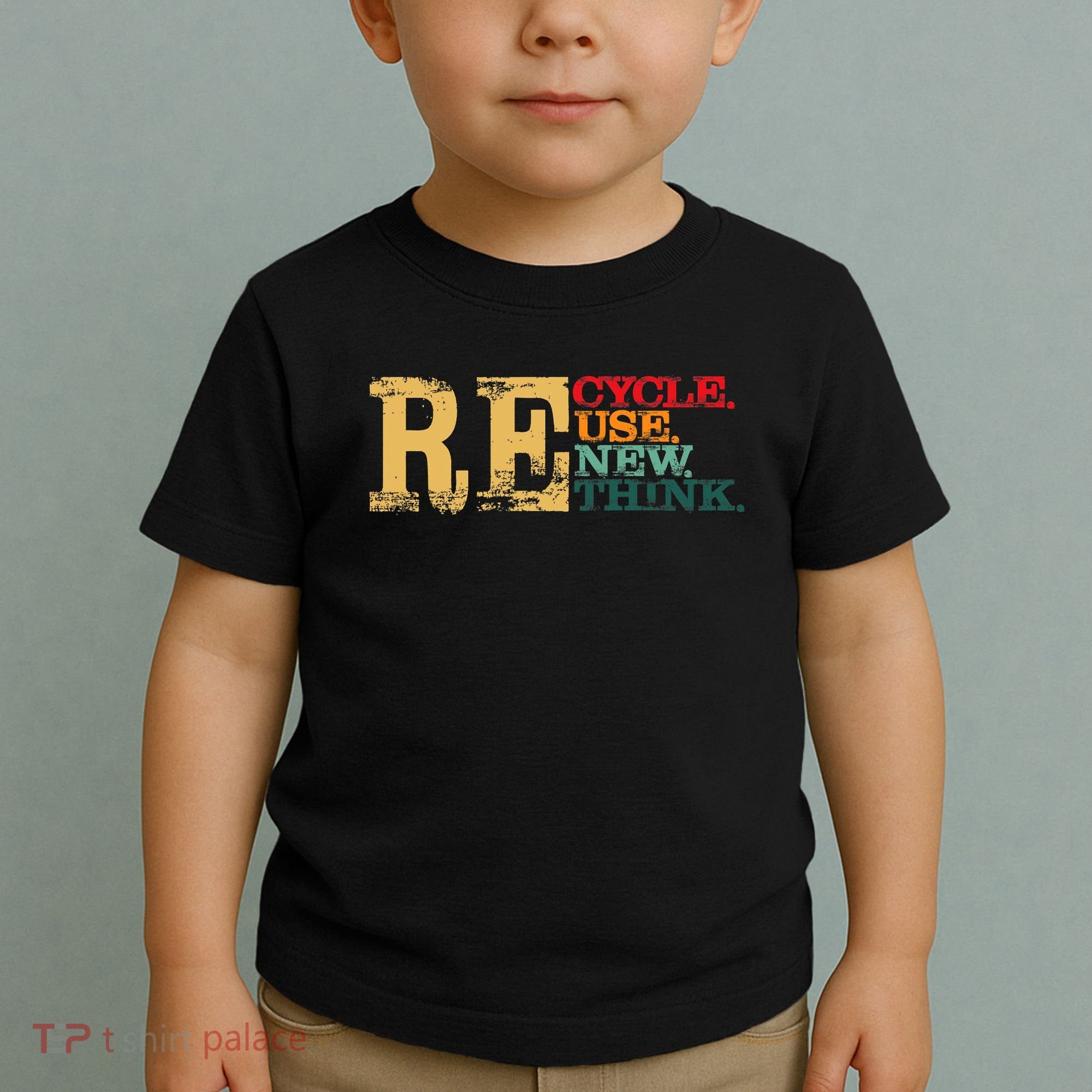 Happy Earth Day Recycle Reuse Renew Rethink Earth Day Retro Toddler T-Shirt
